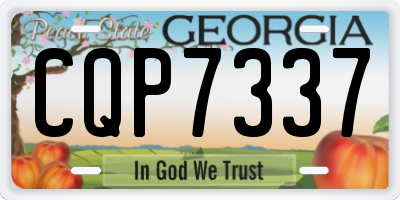 GA license plate CQP7337