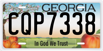 GA license plate CQP7338