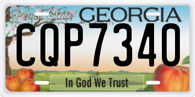 GA license plate CQP7340