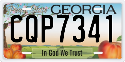 GA license plate CQP7341