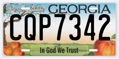 GA license plate CQP7342