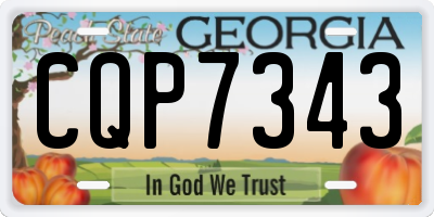 GA license plate CQP7343
