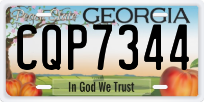GA license plate CQP7344
