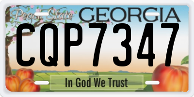 GA license plate CQP7347