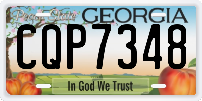 GA license plate CQP7348