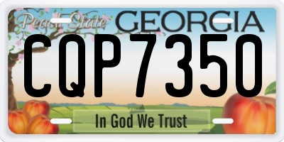 GA license plate CQP7350