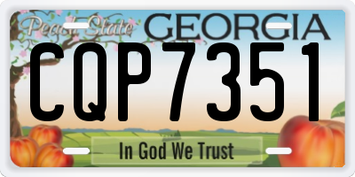 GA license plate CQP7351