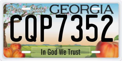 GA license plate CQP7352