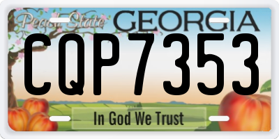 GA license plate CQP7353