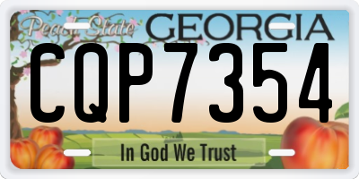 GA license plate CQP7354