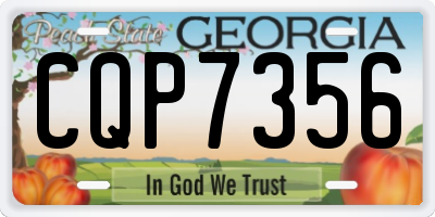 GA license plate CQP7356