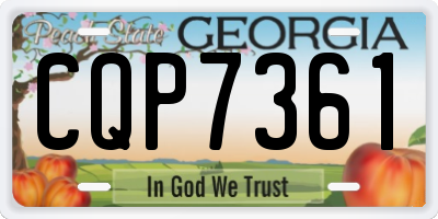 GA license plate CQP7361