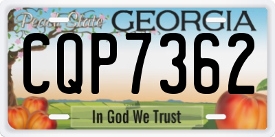 GA license plate CQP7362