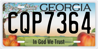 GA license plate CQP7364