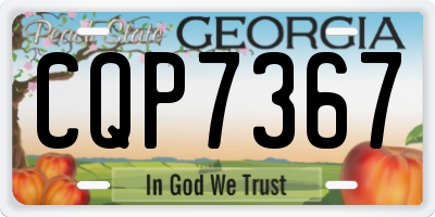 GA license plate CQP7367