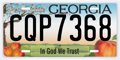 GA license plate CQP7368