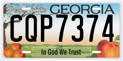 GA license plate CQP7374