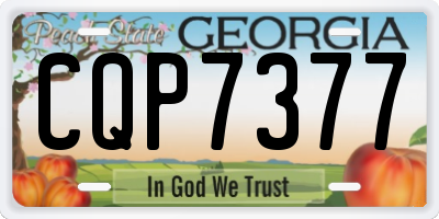 GA license plate CQP7377