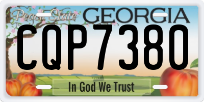 GA license plate CQP7380