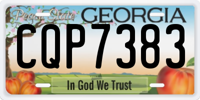 GA license plate CQP7383
