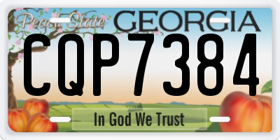 GA license plate CQP7384