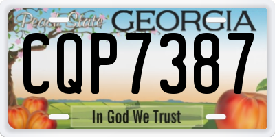 GA license plate CQP7387