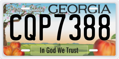 GA license plate CQP7388