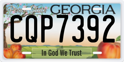 GA license plate CQP7392