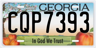 GA license plate CQP7393