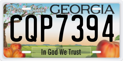GA license plate CQP7394