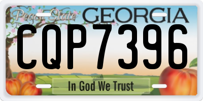 GA license plate CQP7396