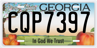 GA license plate CQP7397