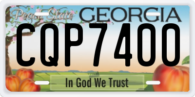 GA license plate CQP7400