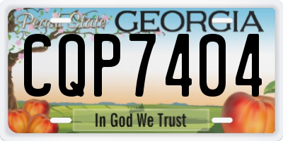 GA license plate CQP7404