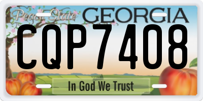 GA license plate CQP7408
