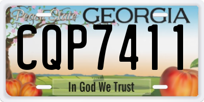 GA license plate CQP7411