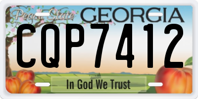 GA license plate CQP7412