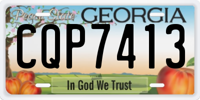 GA license plate CQP7413