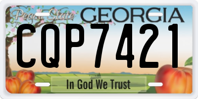 GA license plate CQP7421