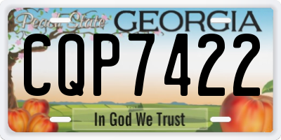 GA license plate CQP7422