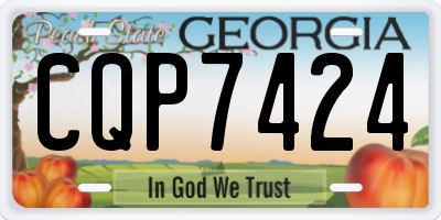 GA license plate CQP7424