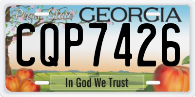 GA license plate CQP7426