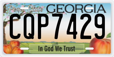 GA license plate CQP7429