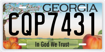 GA license plate CQP7431