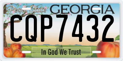 GA license plate CQP7432