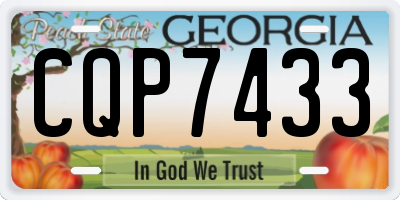GA license plate CQP7433