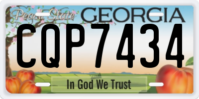 GA license plate CQP7434