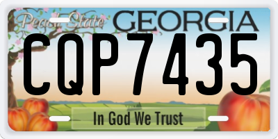 GA license plate CQP7435