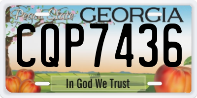 GA license plate CQP7436