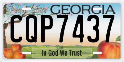 GA license plate CQP7437